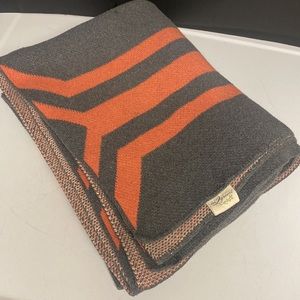 In 2 Green Recycled Blanket Throw Salmon Gray 65” by 48”